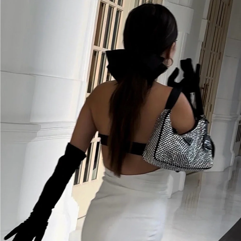 Zara dress mini bow bodycon fitted white wedding party coctail dress - Picture 5 of 15